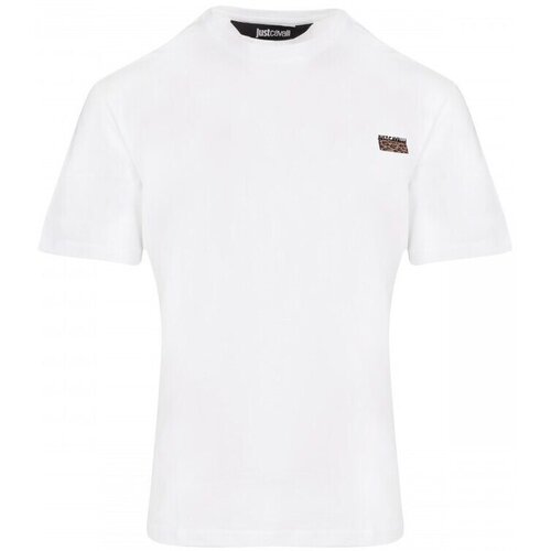 Roberto Cavalli Majice s kratkimi rokavi 78OAHE11 Bela Cene