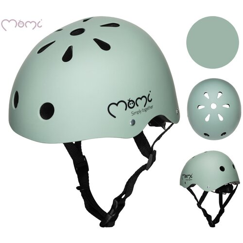 Momi MIMI otroška čelada, 47-58cm, nastavljiv obseg in trakovi, trpežni materiali, ultra lahka teža, 11 zračnikov, univerzalna oblika, zelena, (21713409) Cene