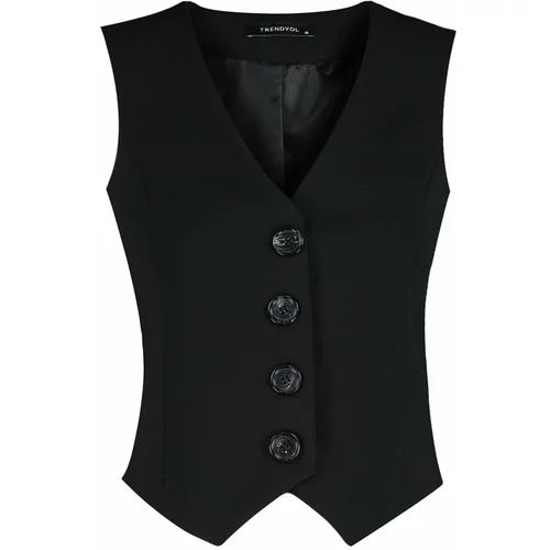 Trendyol Black Premium Woven Vest with Buttons