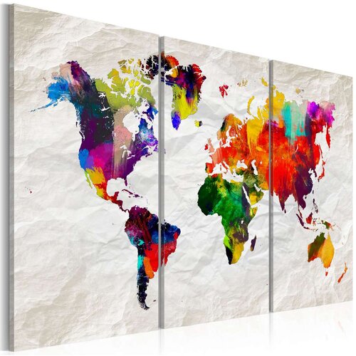  Slika - World Map: Rainbow Madness II 90x60 Cijene