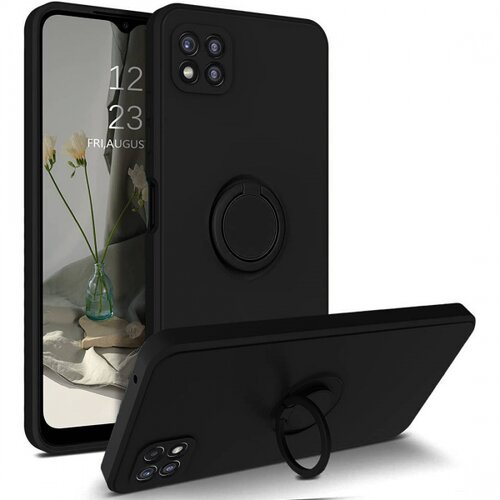  Silikonski ovitek Liquid Ring za Xiaomi Redmi 9C - črn Slike