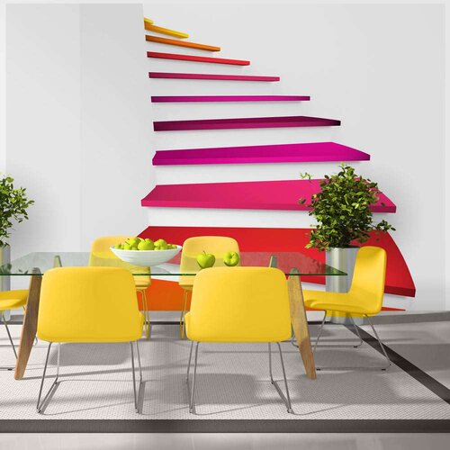  Tapeta - Colorful stairs 200x140 Cijene