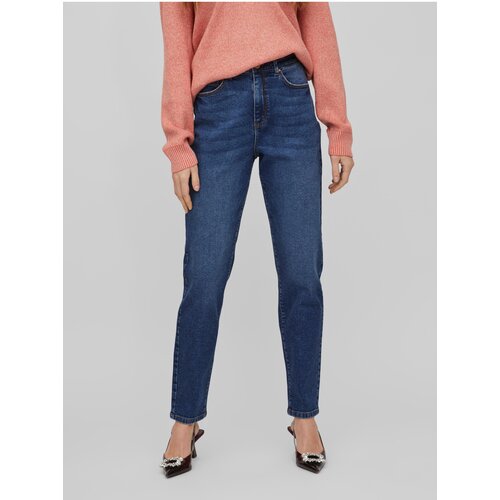 Vila Dark Blue Women Mom Jeans Naomi - Women Cene