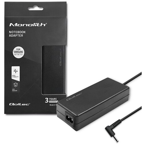 Qoltec Samsung PREMIUM 65W Laptop Power Adapter | 19V | 3.42A | 3.0*1.0 Cijene