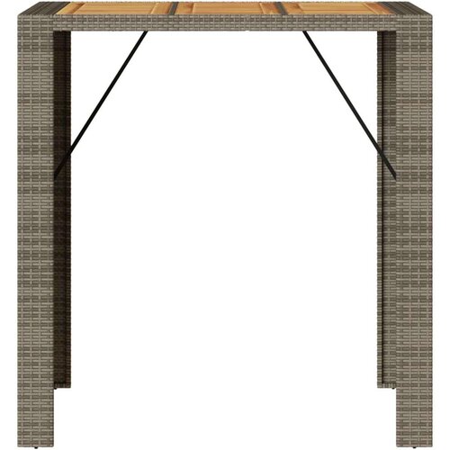 vidaXL Vrtna miza z akacijevo ploščo siva 105x80x110 cm PE ratan Cene