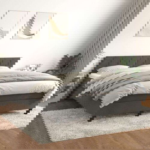  Krevet s oprugama i madracem tamnosivi 140x190 cm bar&amp;scaron;unasti Slike