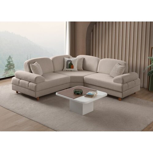 Atelier Del Sofa Aries Modular S ugaona garnitura na razvlačenje 230 &amp;times; 230 cm, boja kafe s mlekom Slike