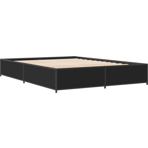 vidaXL Okvir za krevet crni 150x200 cm konstruirano drvo i metal Cijene