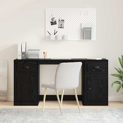  Stol s ormarom Crni hrast 154,5 x 50 x 75 cm Konstruirano drvo Cene