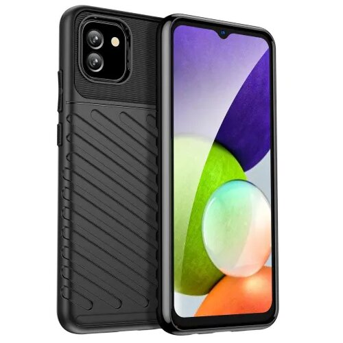 Onasi silikonski ovitek tunder armor za samsung galaxy A03 lte A035 - črn Slike