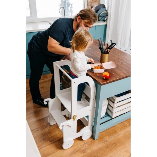 ToddlerInFamily 2V1 montessori stolica pomagalo motiv voz-bijela Cijene
