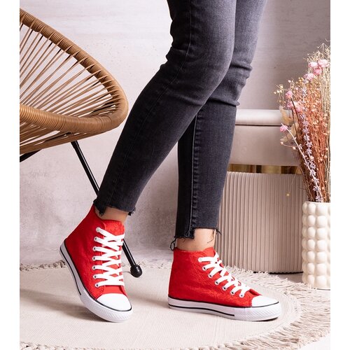 Gemre Red high-top sneakers with lace Bonifakima Slike