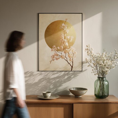 Styler Tiskana slika z okvirjem 60x80 cm Cherry Blossoms &amp;ndash; Slike