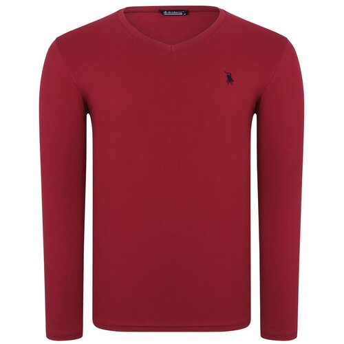 Dewberry T8587 V-NECK MEN'S SWEATSHIRT-FLAT BURGUNDY Cijene