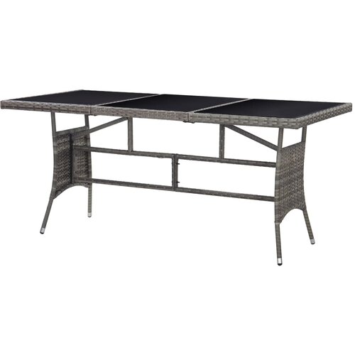  Vrtni stol sivi 170 x 80 x 74 cm od poliratana Slike