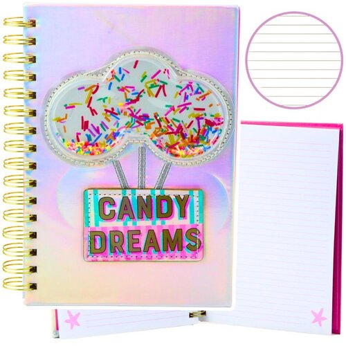  Holografska bilježnica s linijama A5 formata Candy Dreams, 90 listova Cene