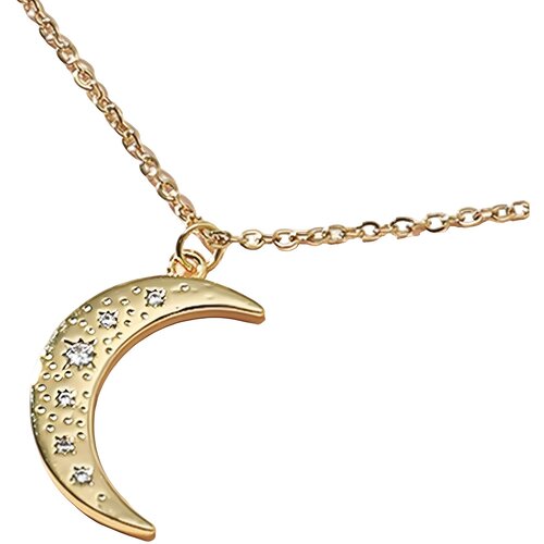 IZMAEL Ogrlica Zircon Moon - Zlatna Cijene
