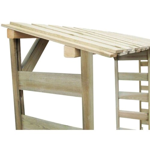vidaXL Duplo spremište za drva 300 x 44 x 176 cm impregnirana borovina Cene