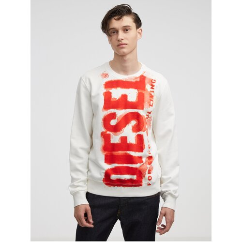 Diesel Sweatshirt - S-GINN-E5 SWEAT-SHIRT white Slike