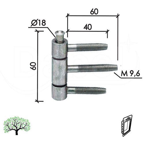 Dabel šarka uvrtna za vrata sp310 znb fi 18 mm dp1 Cene