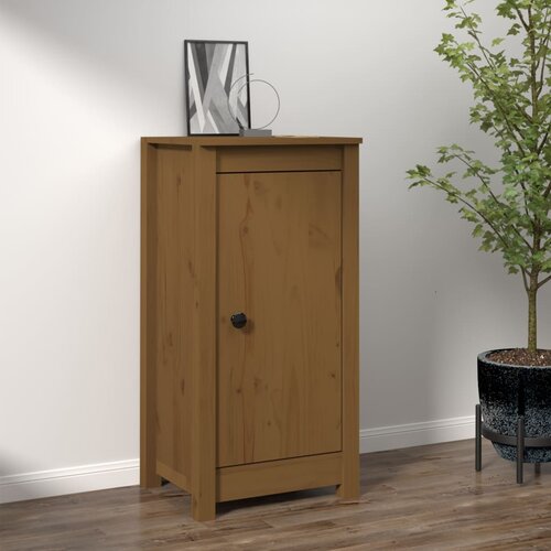 vidaXL Komoda medeno rjava 40x35x80 cm trdna borovina Cene