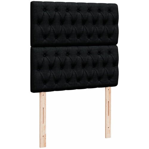  Krevet s oprugama i madracem crni 100 x 200 cm od tkanine Slike