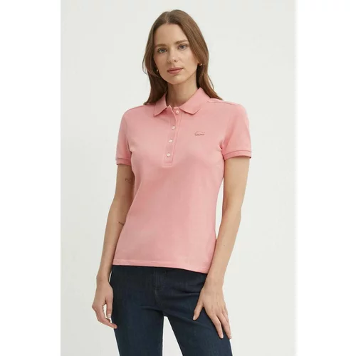 Lacoste Polo majica za žene, boja: ružičasta
