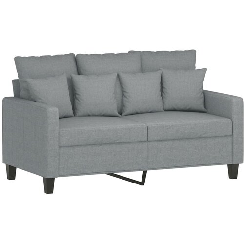  2-dijelni set sofa s jastucima svjetlosivi od tkanine Slike