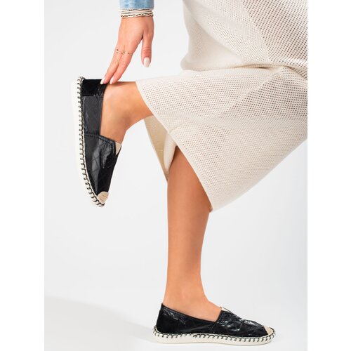 SHELOVET Women's espadrilles black Cene
