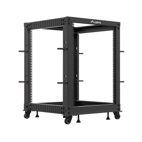 Lanberg Open Rack 19 15U 600x600-1100 adjustable black Cijene