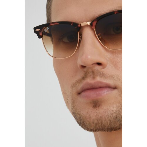 Ray-ban Clubmaster Classic RB3016 W0366 L (55) Rjava/Zelena Slike