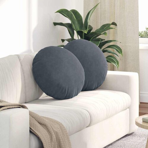  Jastučići za sjedenje 2 pcs Tamno siva &Oslash;50 x 19 cm Bar&scaron;un Cijene