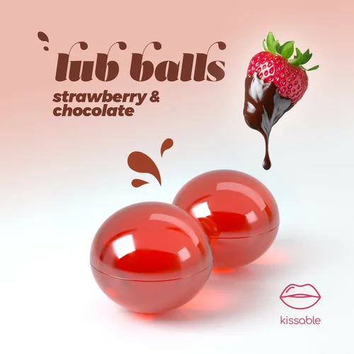 Crushious Masažni kroglici - Lub Balls, z okusom jagode in čokolade, (21133685)