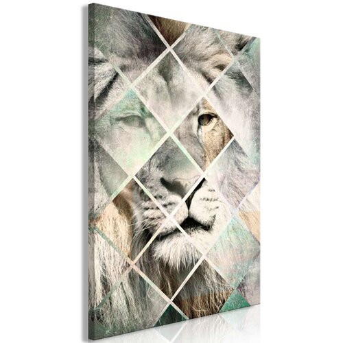  Slika - Lion on the Chessboard (1 Part) Vertical 60x90 Slike