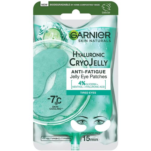 Garnier Skin Naturals Hyaluronic Cryo Jelly Eye Patches maska za področje okoli oči 1 ks za ženske Cene