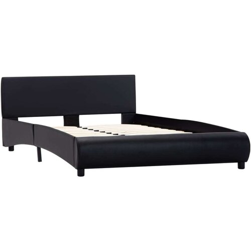  Okvir za krevet od umjetne kože s LED svjetlom crni 140x200 cm Slike