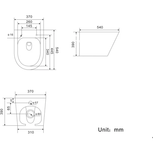 Belneo talna brezrobna wc školjka z ultra tanko desko MST2330