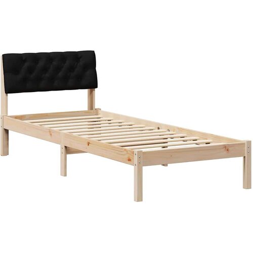 VidaXL okvir kreveta smeđa i crna 80 x 200 cm masivna borovina Slike