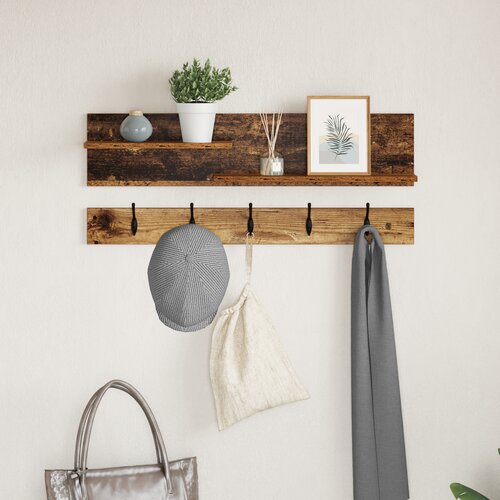 vidaXL Nadwyčajna obešalnik za plašče Stari les 90 x 15 x 36 cm Cene