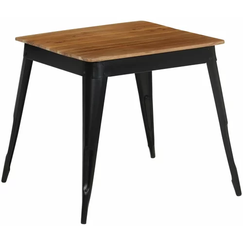 In blagovaonski stol od masivnog drva bagrema i čelika 75x75x76 cm