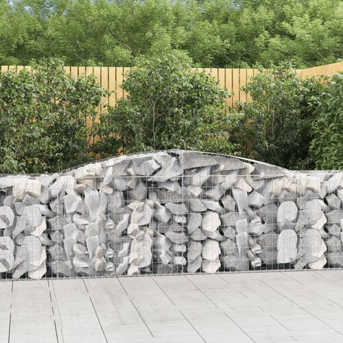 vidaXL obokane gabion košare 4 kosi 400x50x80/100 cm pocinkano železo Cene