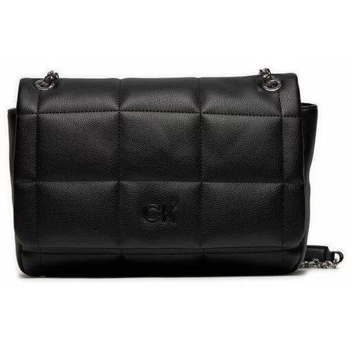 Calvin Klein Ročna torba Square Quilt Conv Shoulder Bag K60K612332 Črna