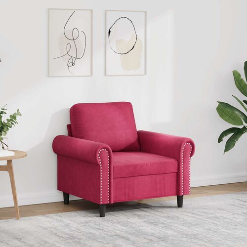 vidaXL Fotelja crvena boja vina 60 cm baršunasta Cene