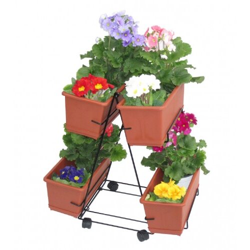 BUZZI Saksije sa nosačem i točkovima 50x32x80cm VENERE sa 4 saksije 2006 Cijene