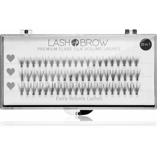 Lash Brow Premium Flare Silk Lashes umjetne trepavice Extra Volume 1 kom