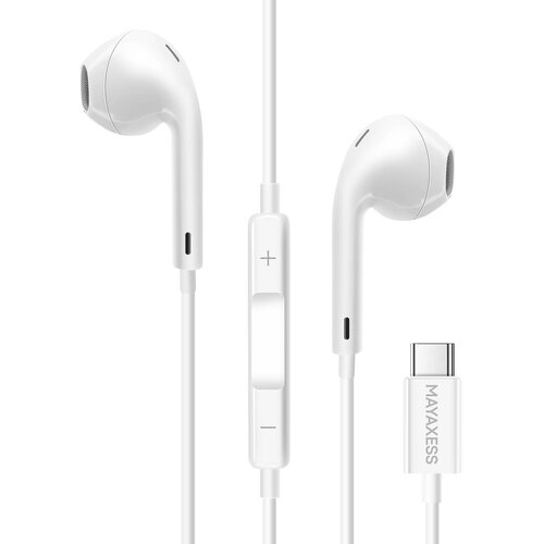 Oem Mayaxess, Žične slu&scaron;alke USB C z integriranim gumbom za upravljanje, Bela, (5000228832) Cene