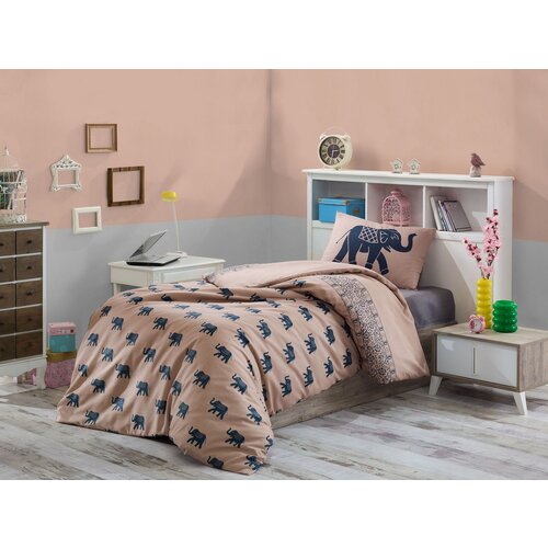 fil - blue bluelight brown single quilt cover set Slike