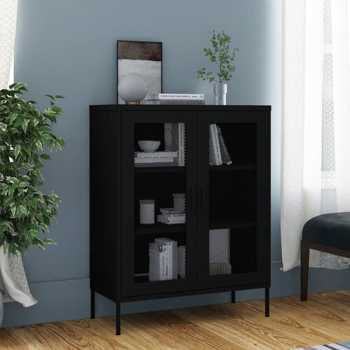Ormarić za pohranu crni 80 x 35 x 101,5 cm čelični Cijene
