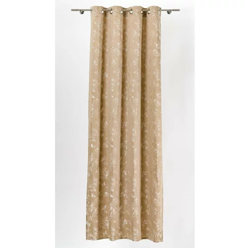 Mendola Fabrics Bež zavesa 135x260 cm Lillies – Mendola Fabrics
