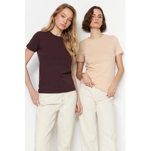 TRENDYOLMILLA Ženski set majici TWOSS20TS0141, Vi&scaron;ebojni Cene